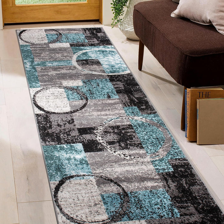 Contemporary Abstract Design Soft Area Rug