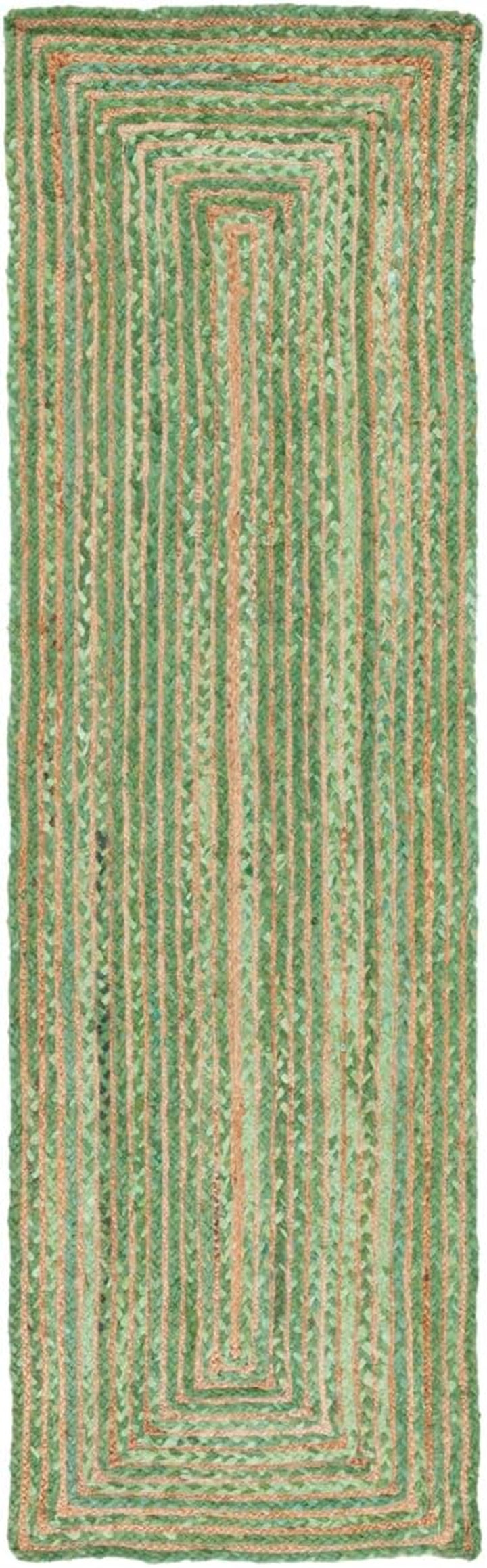 Cape Cod Collection Area Rug - 6' x 9', Red & Multi, Handmade Boho Braided Jute & Cotton, Ideal for High Traffic Areas in Living Room, Bedroom (CAP202A)