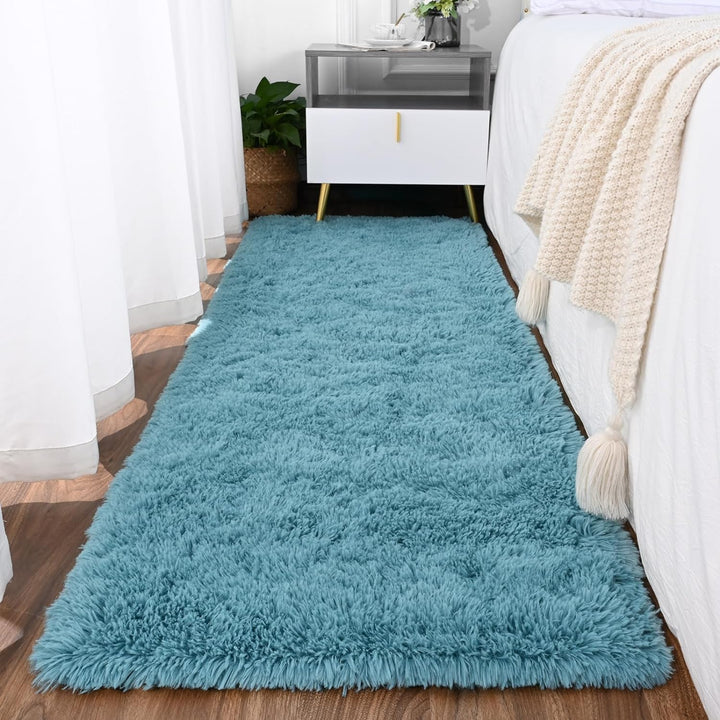 Ultra Soft Pink Rugs for Bedroom 4x6 Feet, Fluffy Shag Area Rugs for Living Room, Large Comfy Furry Rug for Girls Kids Baby Room Decor, Non Slip Nursery Modern Indoor Fuzzy Floor Carpet