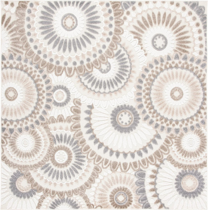 Cabana Collection Area Rug, Boho Medallion Design, Non-Shedding & Easy Care, Indoor/Outdoor & Washable-Ideal for Patio, Backyard, Mudroom