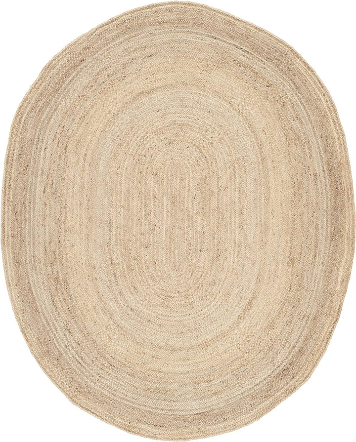 Cape Cod Collection 9' Square Natural CAP252A Handmade Flatweave Jute Entryway Living Room Foyer Bedroom Area Rug