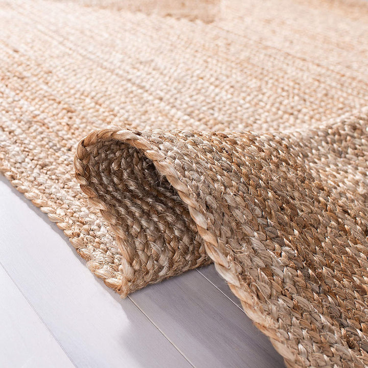 Cape Cod Collection 9' Square Natural CAP252A Handmade Flatweave Jute Entryway Living Room Foyer Bedroom Area Rug