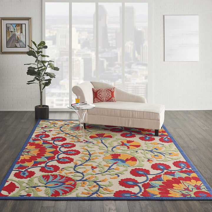 Aloha Indoor/Outdoor Area Rug, Easy Cleaning, Non Shedding, Bed Room, Living Room, Dining Room, Deck, Backyard, Patio