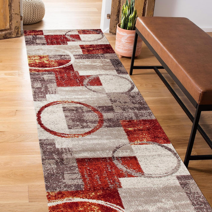 Contemporary Abstract Design Soft Area Rug