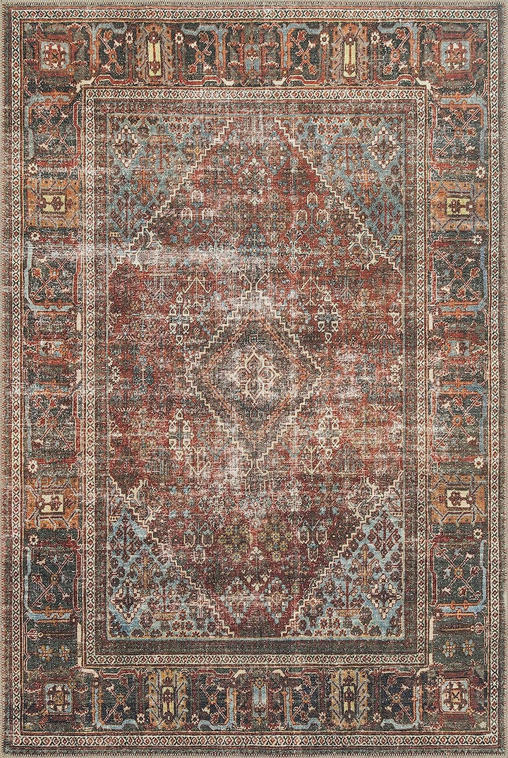 Loren Terracotta/Sky 5'-0" x 7'-6" Area Rug