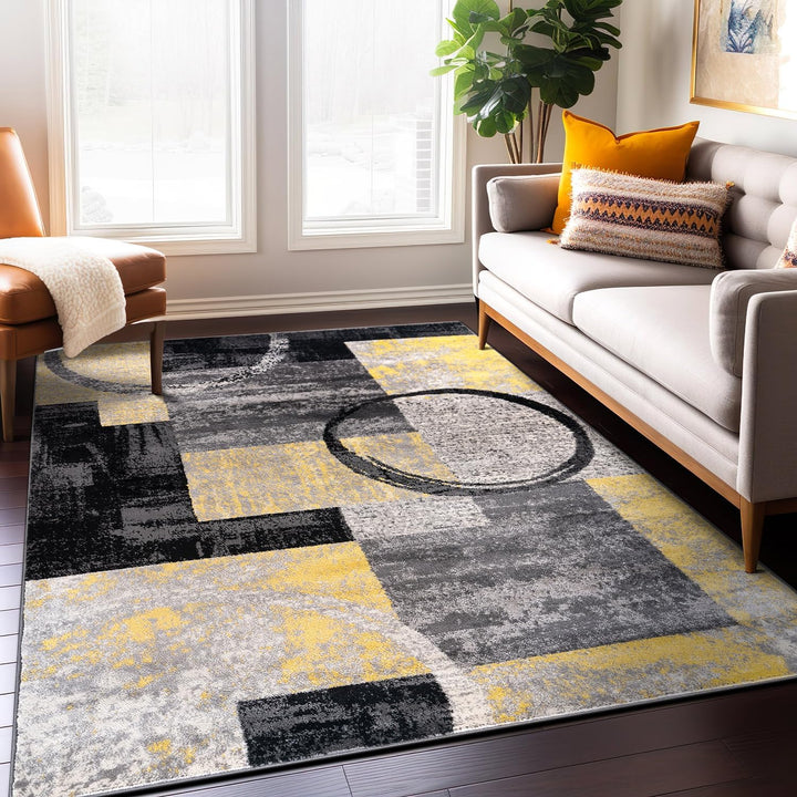 Contemporary Abstract Design Soft Area Rug