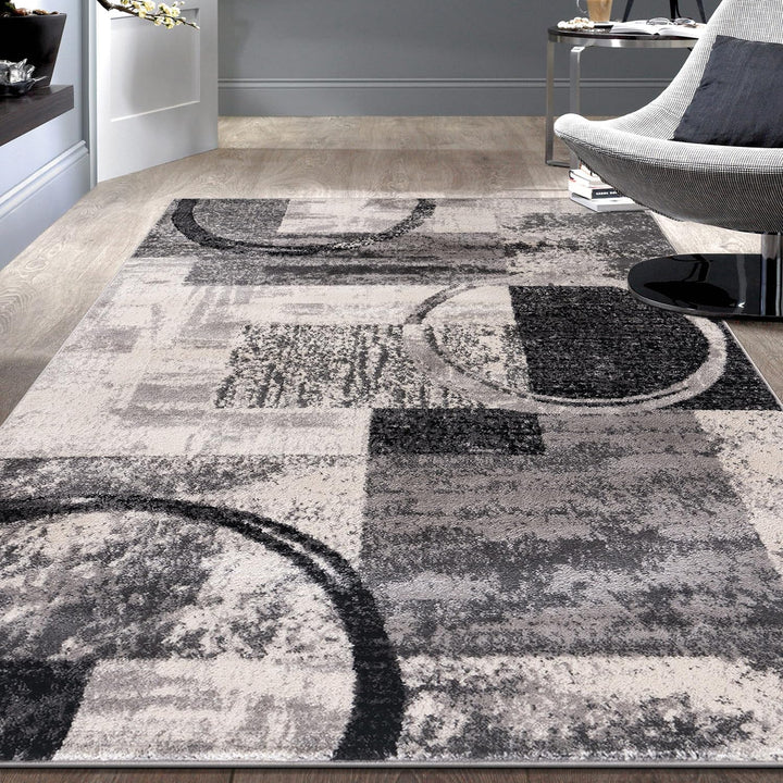 Contemporary Abstract Design Soft Area Rug