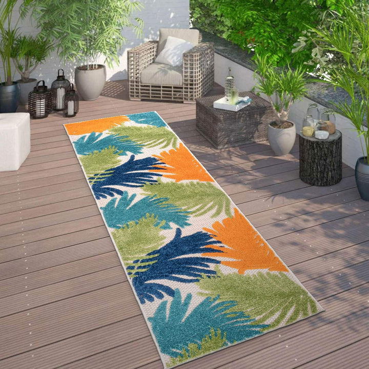 Lucca Contemporary Floral Indoor/Outdoor Area Rug