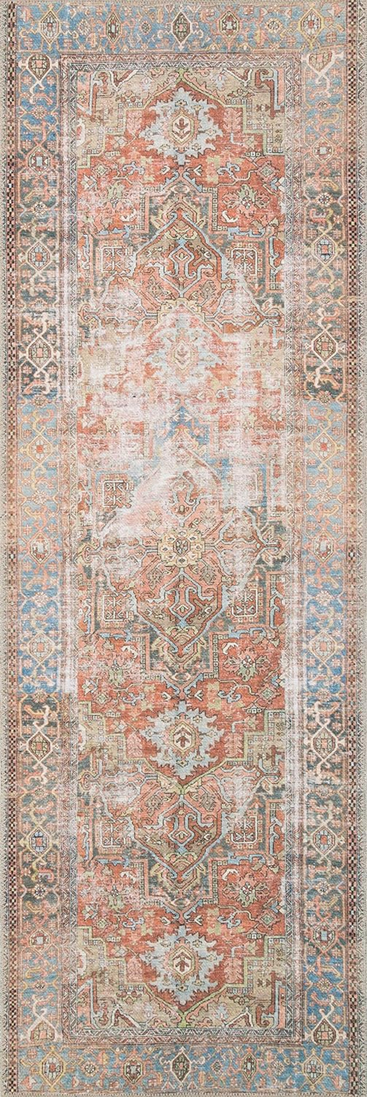 Loren Terracotta/Sky 5'-0" x 7'-6" Area Rug