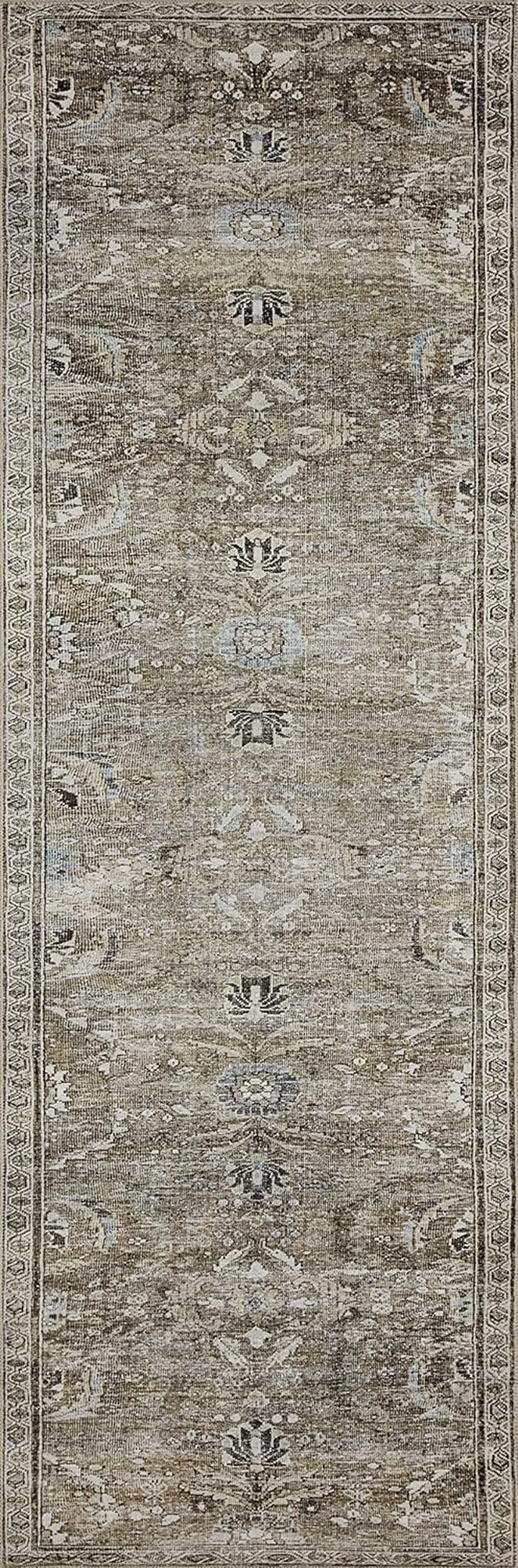 Layla Collection, Antique/Moss, Accent Rug, Soft, Durable, Vintage Inspired, Distressed, Low Pile, Non-Shedding, Easy Clean, Living Room Rug