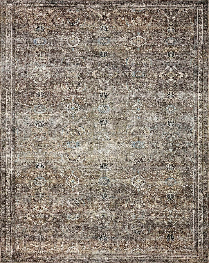 Layla Collection, Antique/Moss, Accent Rug, Soft, Durable, Vintage Inspired, Distressed, Low Pile, Non-Shedding, Easy Clean, Living Room Rug