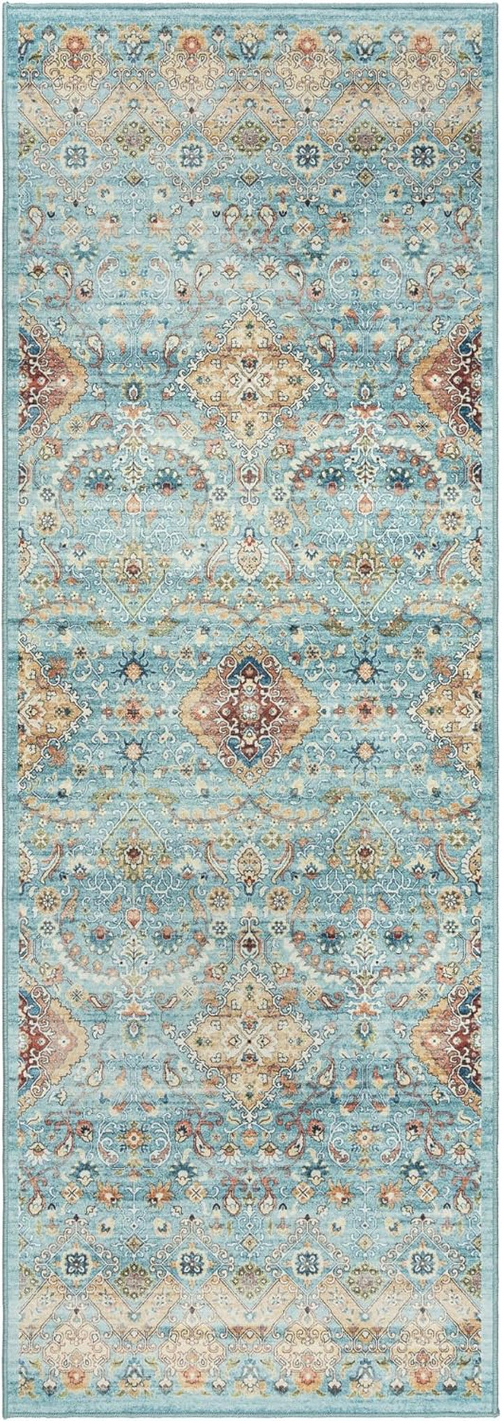 Printed Indoor Boho Area Rug - Non Slip, Ultra Thin, Super Strong, Printed Rug - Home Décor for Entryway, Bedroom, Living Room - 6x9 Medium, Cullen Red, 28939