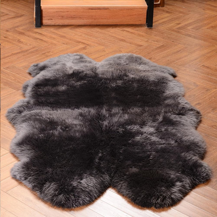 Genuine Sheepskin Area Rug Wool Rug Fur Carpet Fluffy Shaggy Fur Rug for Living Room Kids Bedroom Real Sheepskin Throw Lambskin Rugs Sofa Mat Chair Seat Covers (Tan, 2 x 6 ft Sheepskin)