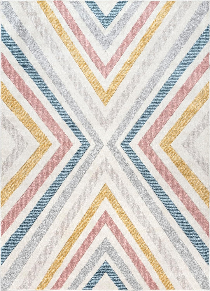 Neveah Contemporary Chevron Area Rug