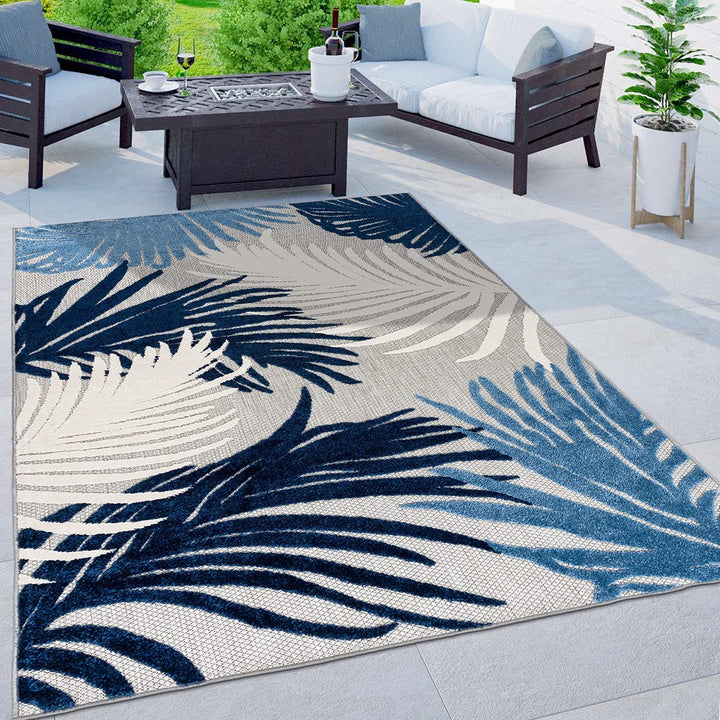 Lucca Contemporary Floral Indoor/Outdoor Area Rug