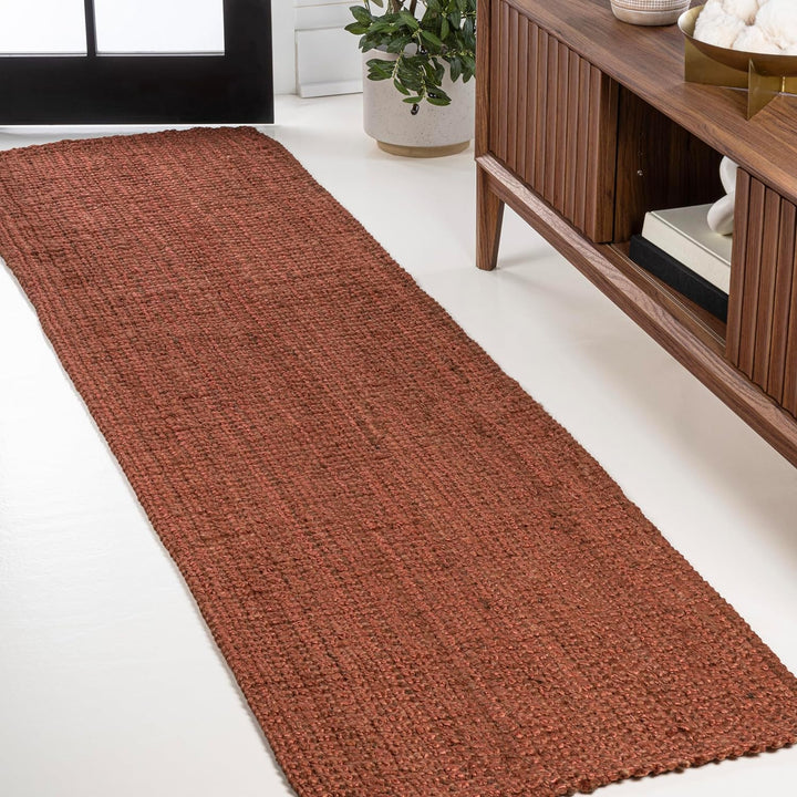 NRF102A-3 Pata Hand Woven Chunky Jute Indoor Area -rug Bohemian Farmhouse Easy -cleaning Bedroom Kitchen Living Room Non Shedding, 3 ft x 5 ft, Natural Color