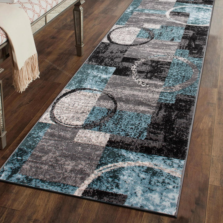 Contemporary Abstract Design Soft Area Rug