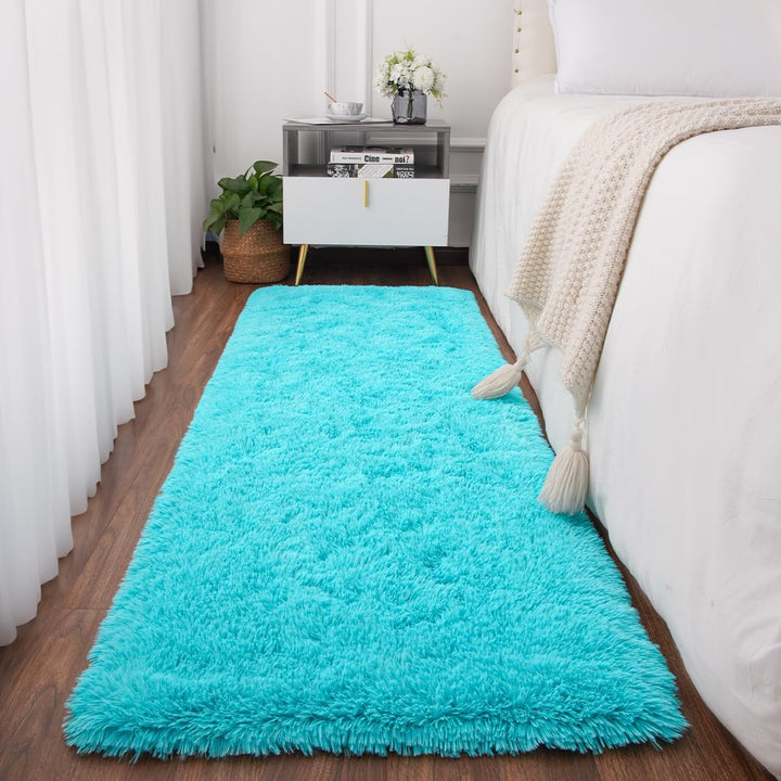 Ultra Soft Pink Rugs for Bedroom 4x6 Feet, Fluffy Shag Area Rugs for Living Room, Large Comfy Furry Rug for Girls Kids Baby Room Decor, Non Slip Nursery Modern Indoor Fuzzy Floor Carpet