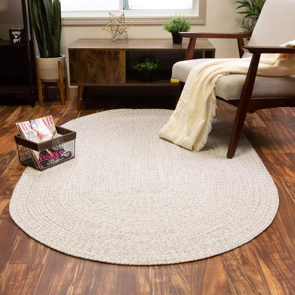 Farmhouse Braided Rug Cotton Kitchen Reversible Carpet