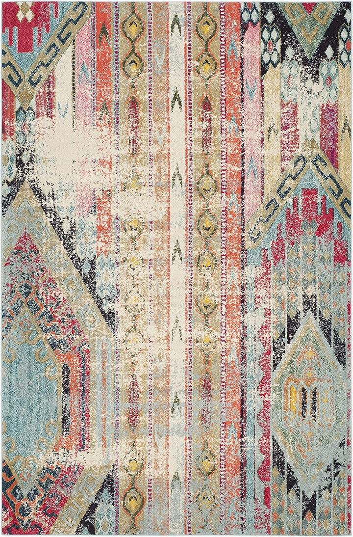 Monaco Collection Area Rug - Boho Chic Tribal Distressed Design, Non-Shedding & Easy Care, Ideal for High Traffic Areas in Living Room, Bedroom