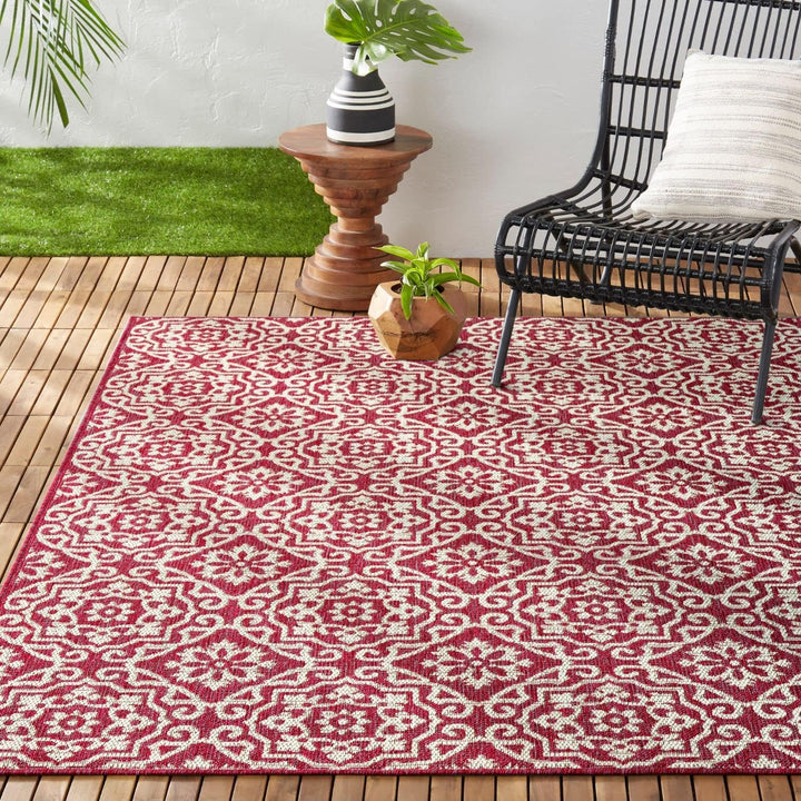 Patio Country Danica Transitional Geometric Indoor/Outdoor Area Rug