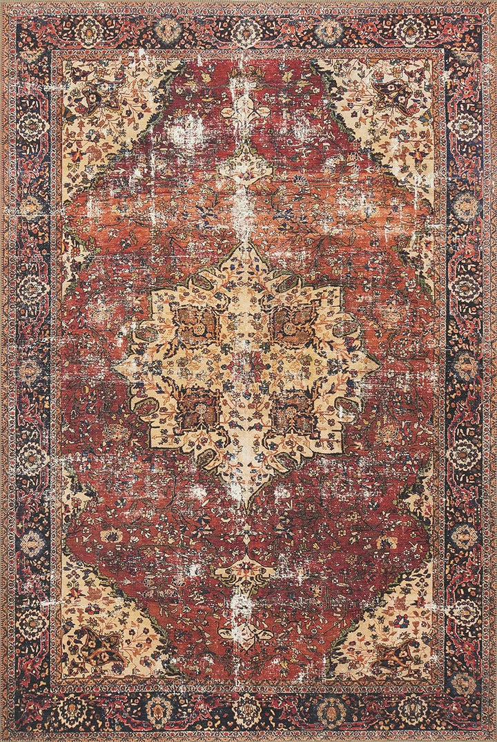 Loren Terracotta/Sky 5'-0" x 7'-6" Area Rug