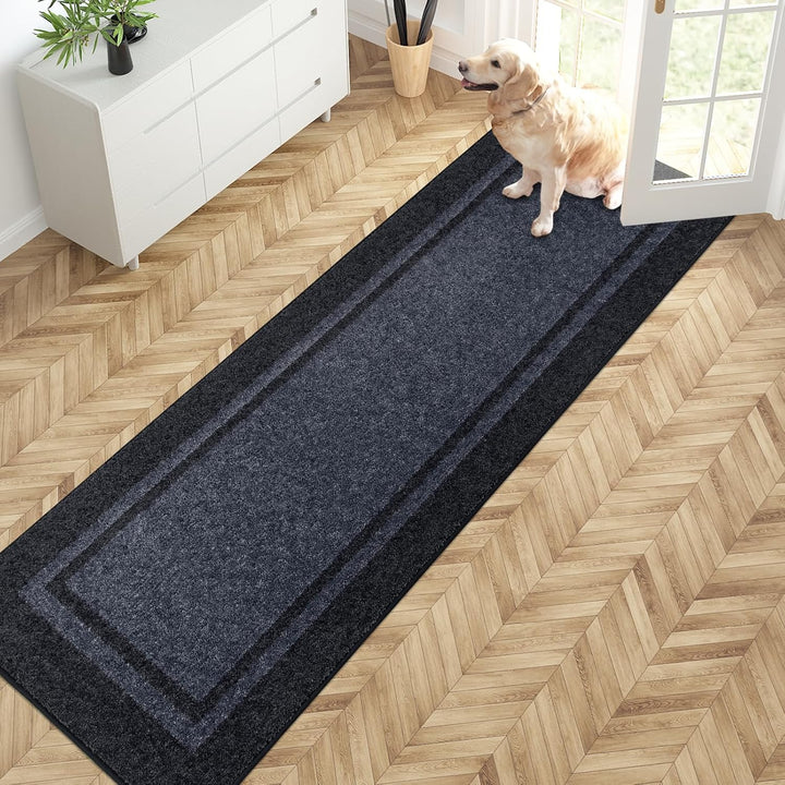 Dirt Trapper Door Mat, Non-Slip/Skid Machine Washable Entryway Rug, Shoes Scraper, Area Rug, Super Absorbent Welcome Mat for Muddy Wet Shoes and Paws