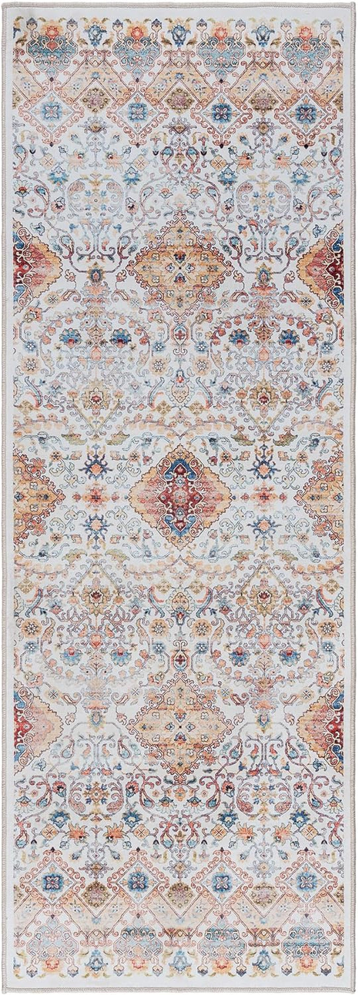 Printed Indoor Boho Area Rug - Non Slip, Ultra Thin, Super Strong, Printed Rug - Home Décor for Entryway, Bedroom, Living Room - 6x9 Medium, Cullen Red, 28939