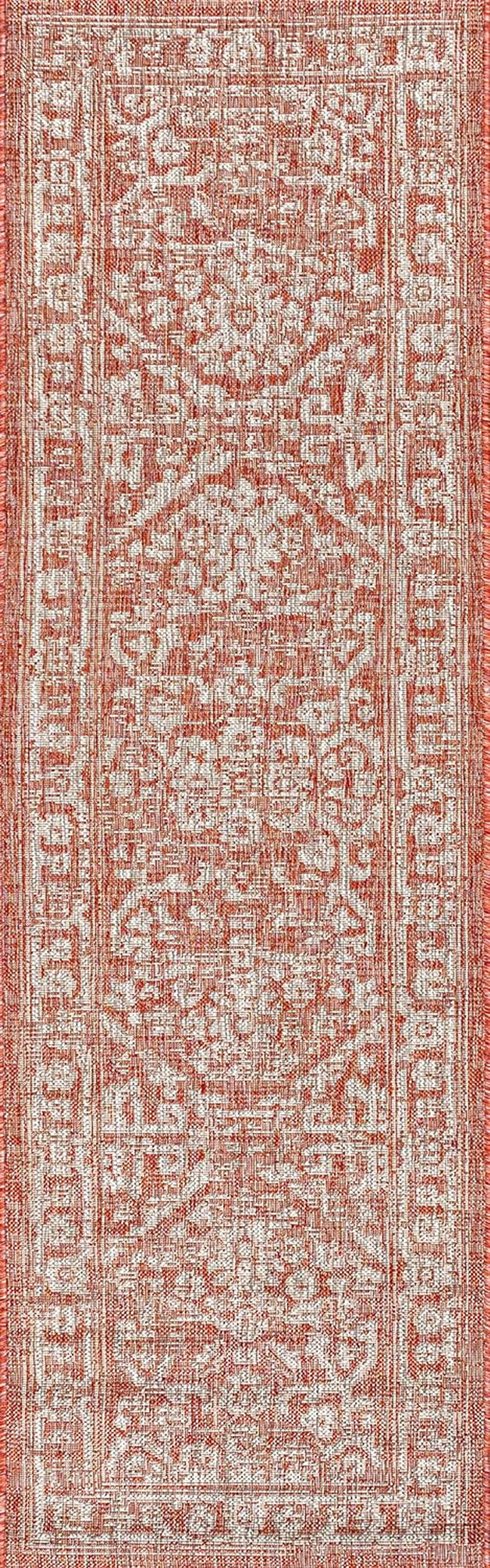 Malta Bohemian Medallion Textured Weave Indoor Outdoor Area Rug, Coastal, Traditional, Transitional Easy Cleaning, Bedroom, Kitchen, Backyard, Patio, Non Shedding