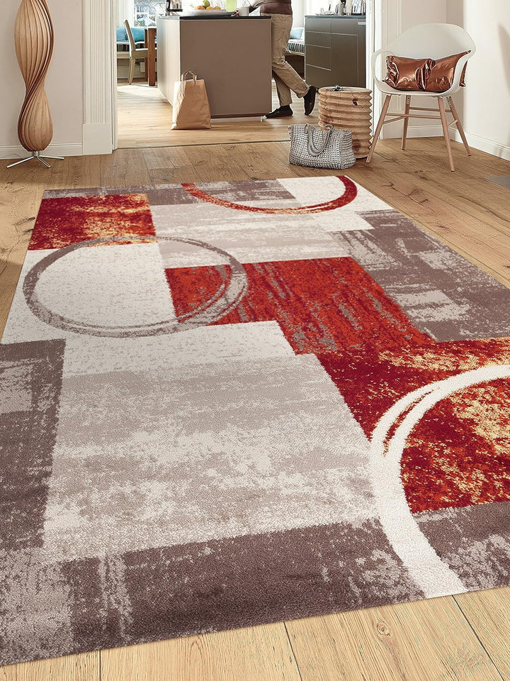 Contemporary Abstract Design Soft Area Rug