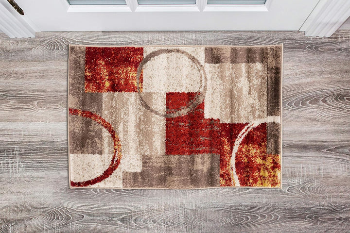 Contemporary Abstract Design Soft Area Rug