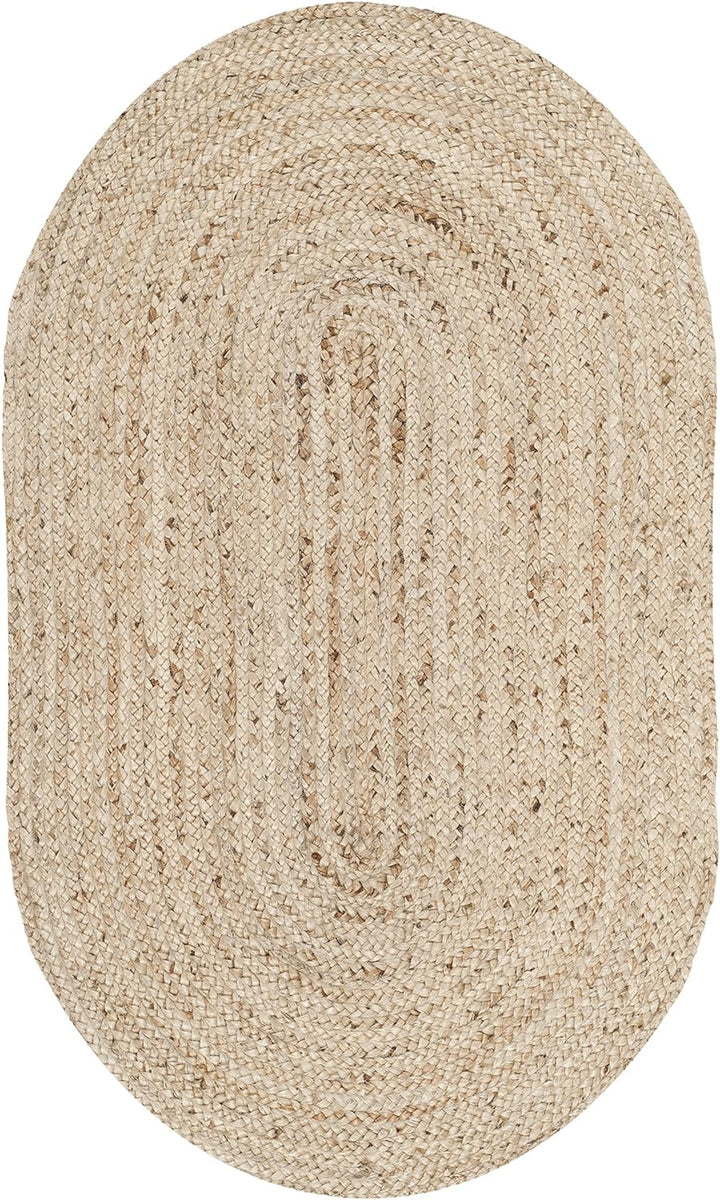 Cape Cod Collection 9' Square Natural CAP252A Handmade Flatweave Jute Entryway Living Room Foyer Bedroom Area Rug