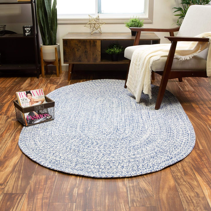 Farmhouse Braided Rug Cotton Kitchen Reversible Carpet