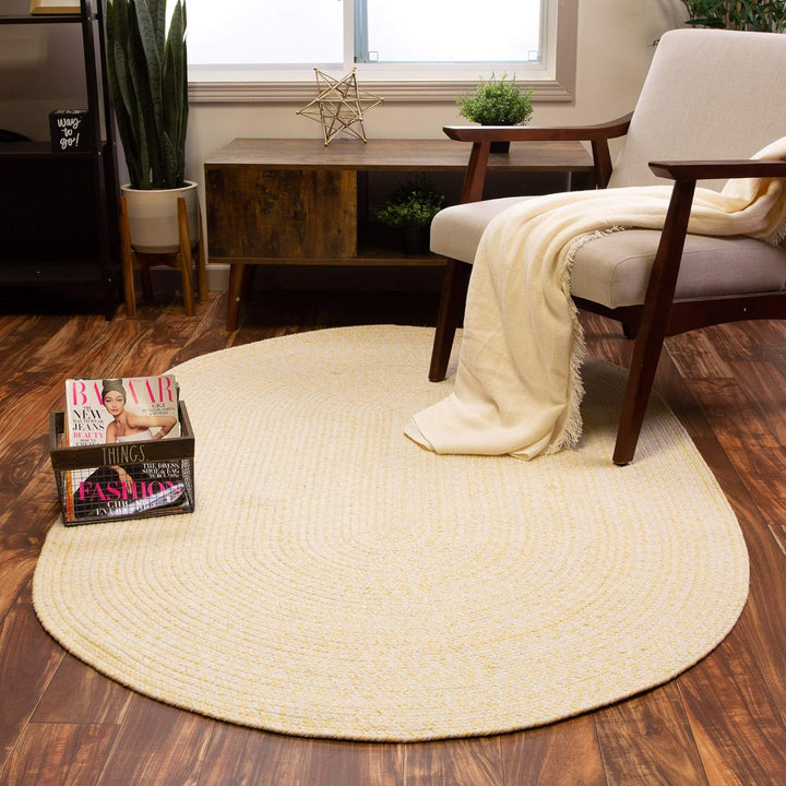 Farmhouse Braided Rug Cotton Kitchen Reversible Carpet