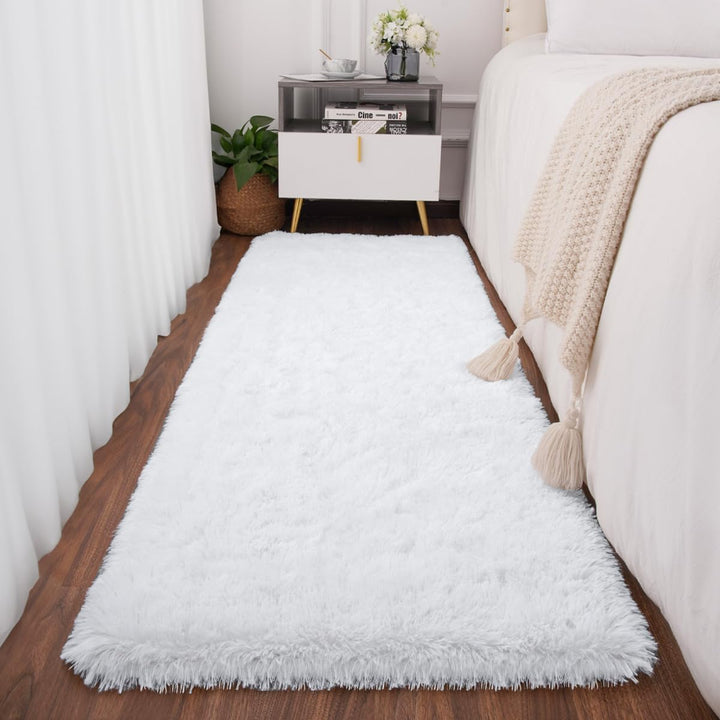 Ultra Soft Pink Rugs for Bedroom 4x6 Feet, Fluffy Shag Area Rugs for Living Room, Large Comfy Furry Rug for Girls Kids Baby Room Decor, Non Slip Nursery Modern Indoor Fuzzy Floor Carpet