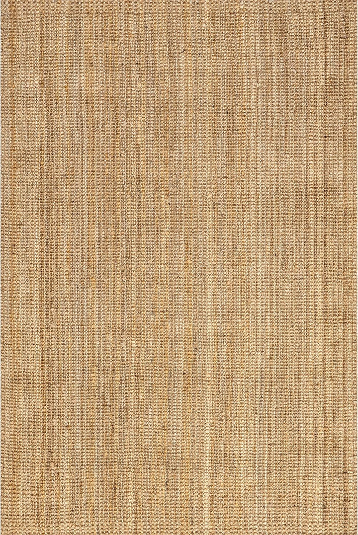 Ashli Solid Farmhouse Jute Accent Rug, Natural