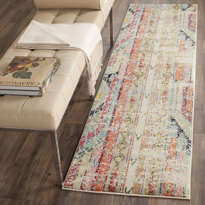 Monaco Collection Area Rug - Boho Chic Tribal Distressed Design, Non-Shedding & Easy Care, Ideal for High Traffic Areas in Living Room, Bedroom