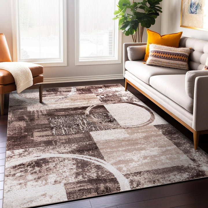 Contemporary Abstract Design Soft Area Rug