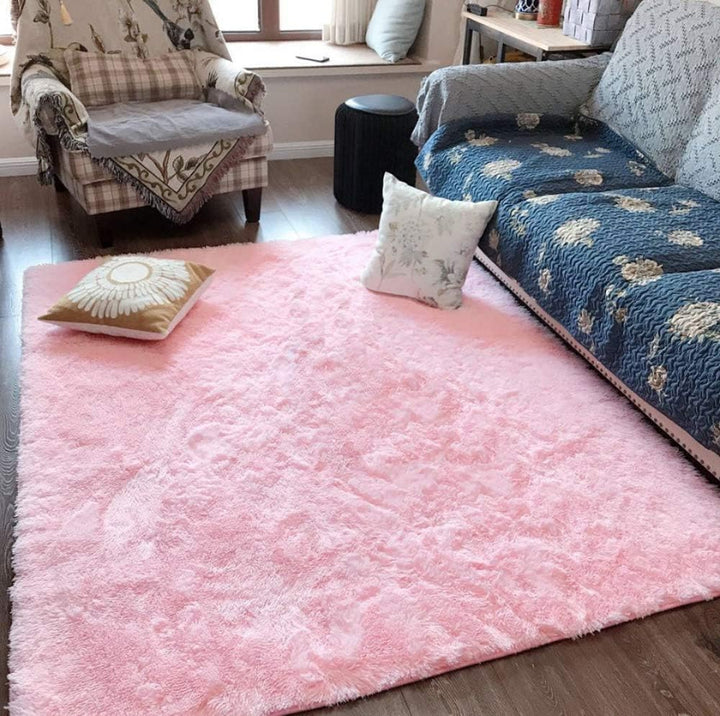 Ultra Soft Pink Rugs for Bedroom 4x6 Feet, Fluffy Shag Area Rugs for Living Room, Large Comfy Furry Rug for Girls Kids Baby Room Decor, Non Slip Nursery Modern Indoor Fuzzy Floor Carpet