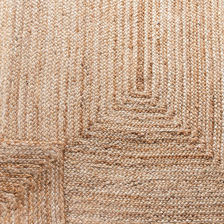 Cape Cod Collection 9' Square Natural CAP252A Handmade Flatweave Jute Entryway Living Room Foyer Bedroom Area Rug