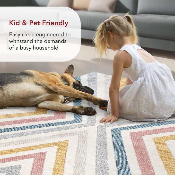 Neveah Contemporary Chevron Area Rug