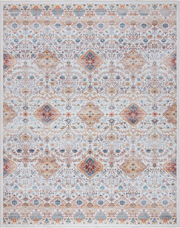 Printed Indoor Boho Area Rug - Non Slip, Ultra Thin, Super Strong, Printed Rug - Home Décor for Entryway, Bedroom, Living Room - 6x9 Medium, Cullen Red, 28939