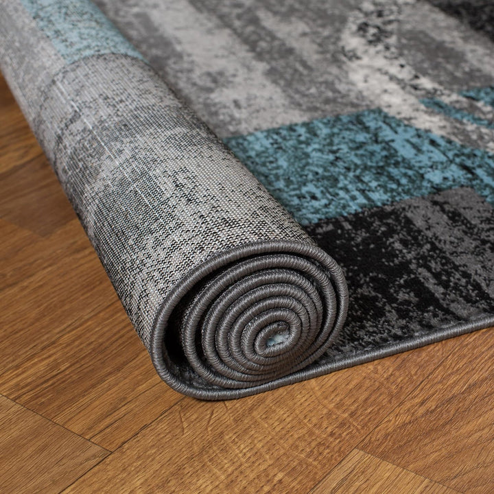 Contemporary Abstract Design Soft Area Rug