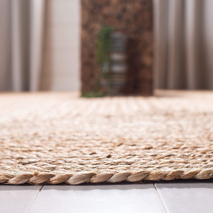 Cape Cod Collection 9' Square Natural CAP252A Handmade Flatweave Jute Entryway Living Room Foyer Bedroom Area Rug