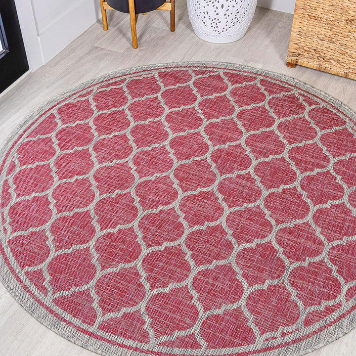 Trebol Moroccan Trellis Textured Weave Indoor Outdoor Area Rug, Modern, Bohemian, LivingRoom, Backyard