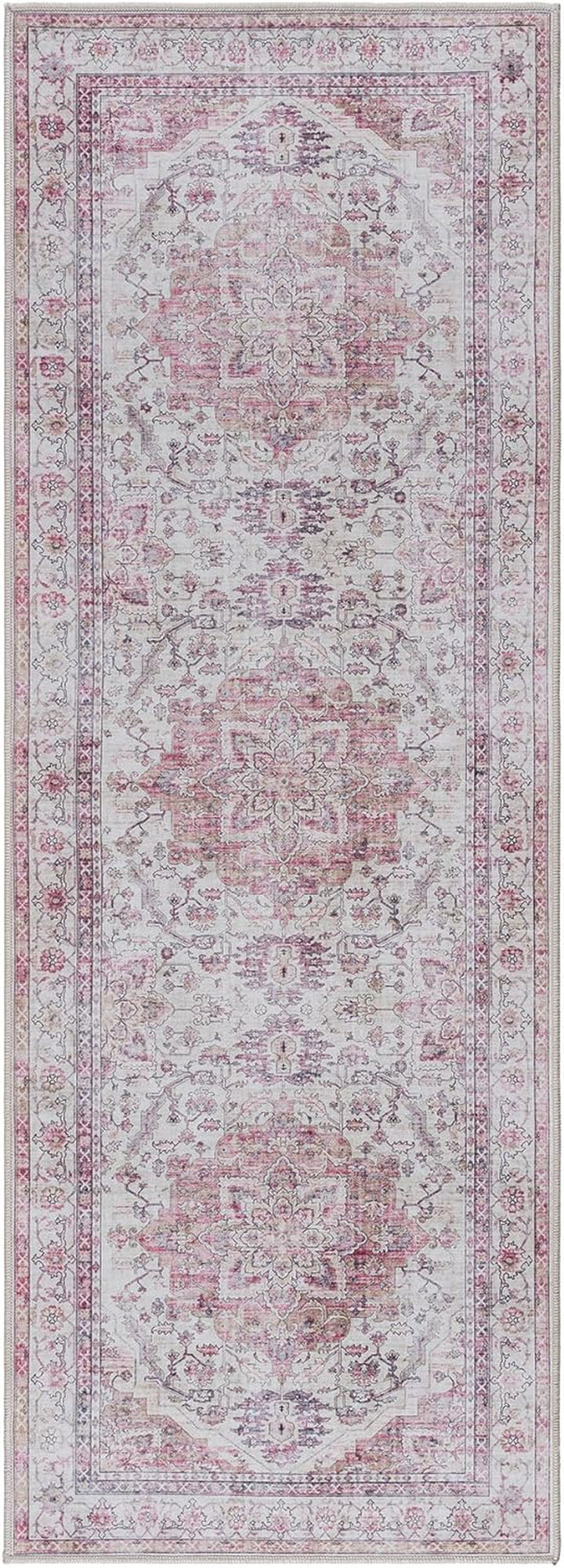 Printed Indoor Boho Area Rug - Non Slip, Ultra Thin, Super Strong, Printed Rug - Home Décor for Entryway, Bedroom, Living Room - 6x9 Medium, Cullen Red, 28939