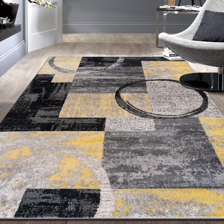 Contemporary Abstract Design Soft Area Rug