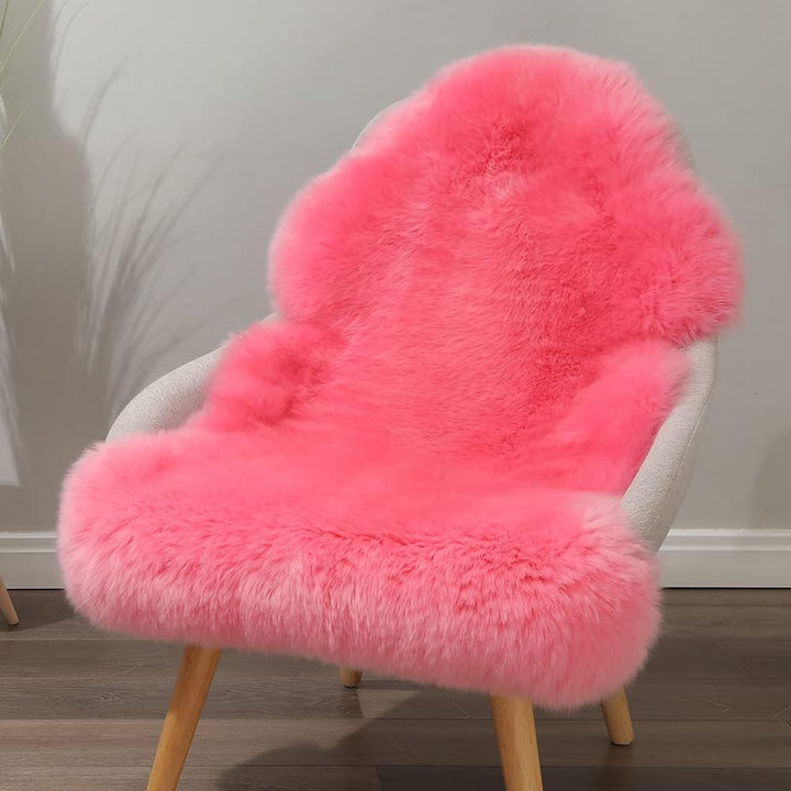 Genuine Sheepskin Area Rug Wool Rug Fur Carpet Fluffy Shaggy Fur Rug for Living Room Kids Bedroom Real Sheepskin Throw Lambskin Rugs Sofa Mat Chair Seat Covers (Tan, 2 x 6 ft Sheepskin)