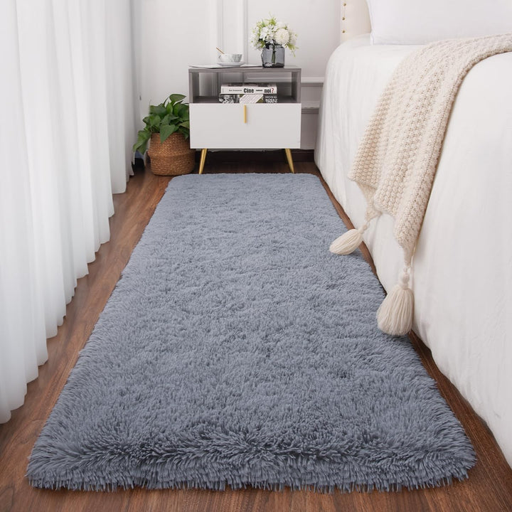 Ultra Soft Pink Rugs for Bedroom 4x6 Feet, Fluffy Shag Area Rugs for Living Room, Large Comfy Furry Rug for Girls Kids Baby Room Decor, Non Slip Nursery Modern Indoor Fuzzy Floor Carpet