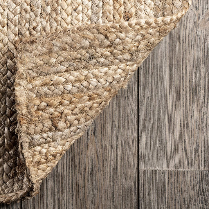 Rigo Jute Hand Woven Area Rug, Natural, Solid Farmhouse Design, Natural Fiber, For Bedroom, Living Room, Dining Room, Hallway, Office, Kitchen, Entryway